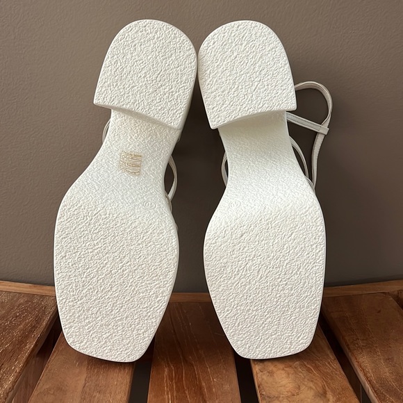 SOLD Free People chunky white platform heels sandals, size EU 40. US 8.5 - Picture 6 of 9